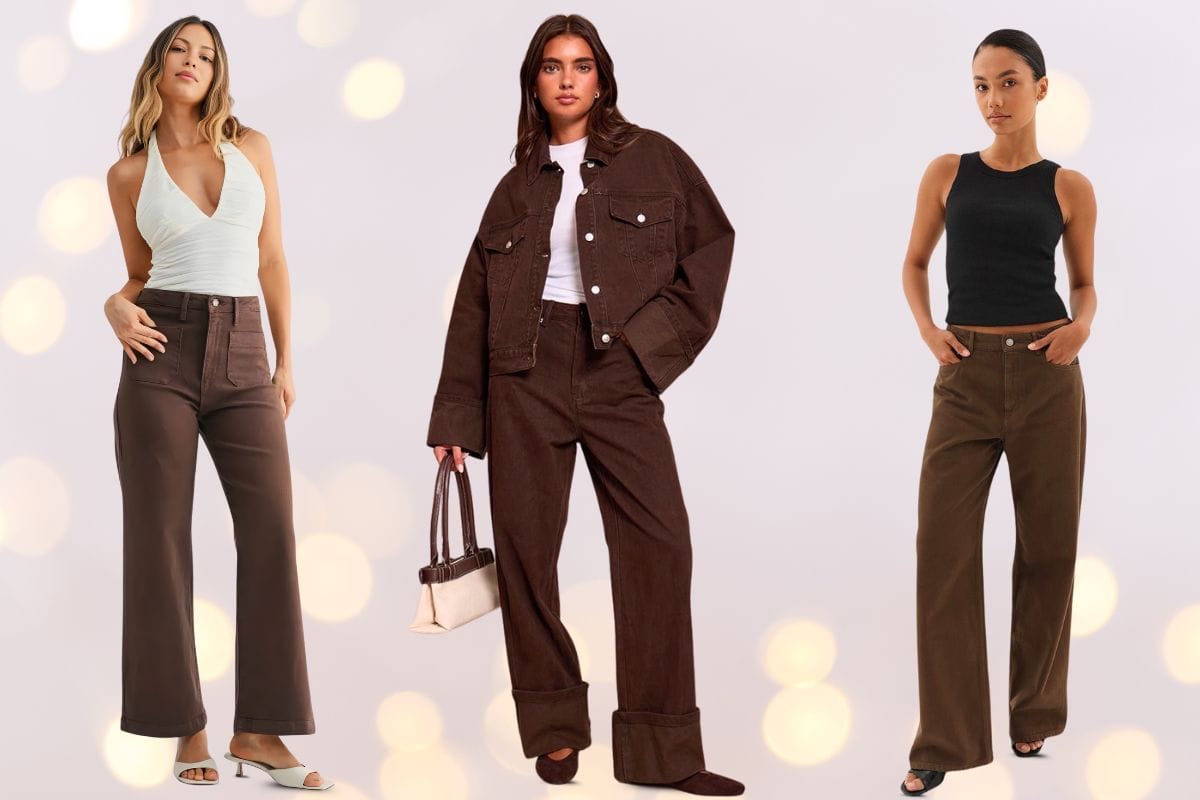 Chocolate Brown Jeans Are Trending